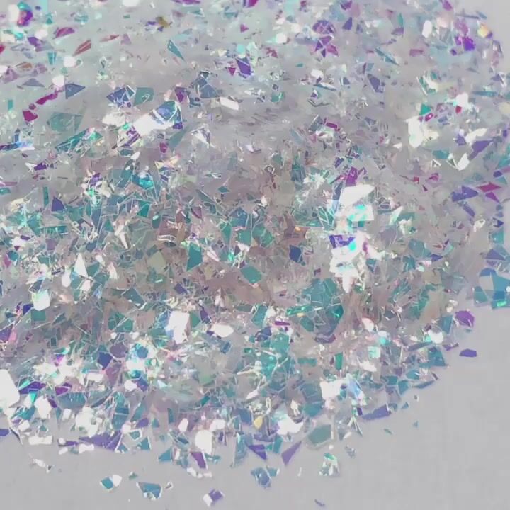 Aurora Shattered Glass Glitter Flakes Iridescent Opal Nail Art – Daily  Charme