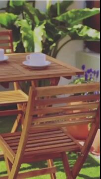 Wooden bistro set online wilko