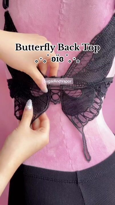 Elodie Butterfly Back Lace Bralette Top – SugarAndVapor